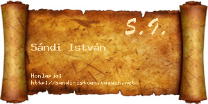 Sándi István névjegykártya