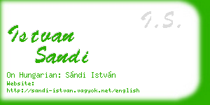 istvan sandi business card